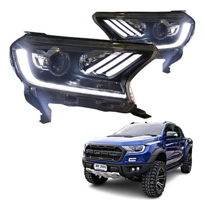 PAR FAROL MUSTANG FULL LED RANGER T8 2017 À 2021