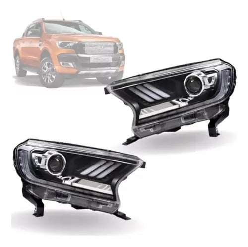 PAR FAROL MUSTANG FULL LED RANGER T8 2017 À 2021