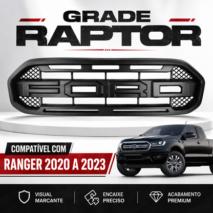 GRADE DIANTEIRA ESTILO RAPTOR PARA FORD RANGER 2020 a 2023 (T8) | Todas as Versões
